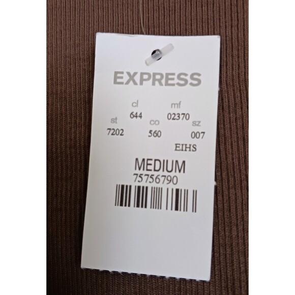 Express Sequin Scoop Neck Tank  Top Women Brown Size Medium New With Tags - Picture 3 of 4